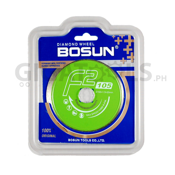 Bosun Diamond Cutting Wheel F2, 4" (105mm) - GIGATOOLS.PH