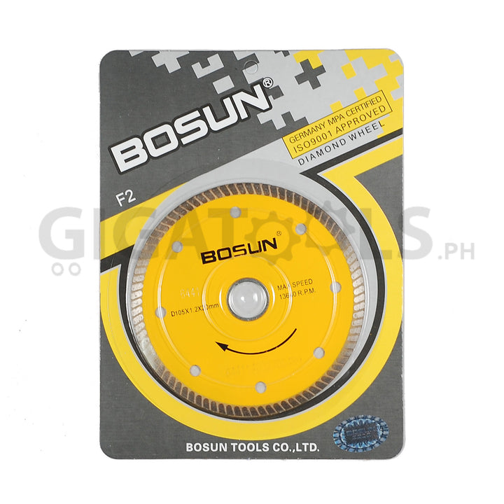 Bosun Diamond Cutting Wheel F2 (thin series), 4" (105mm) - GIGATOOLS.PH