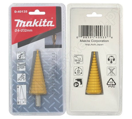 Makita Step Drill Bit Straight (Three Flat)  4-32mm ( D-40135 ) - GIGATOOLS.PH