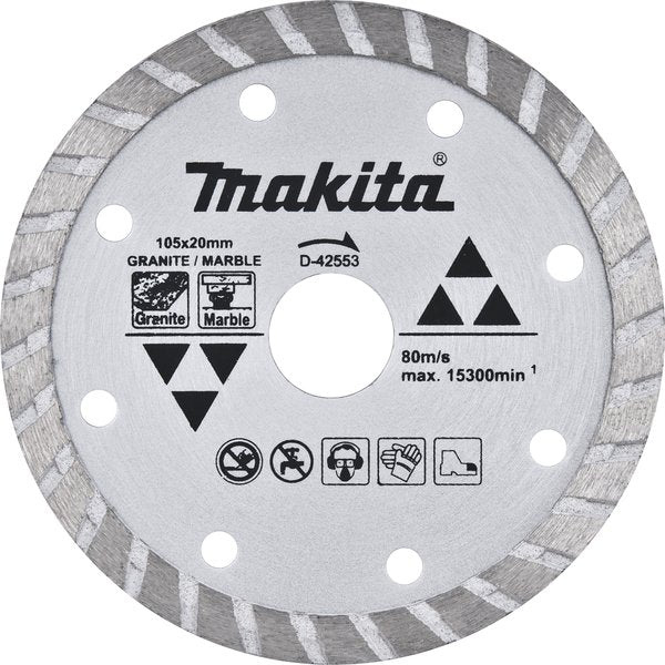 Makita D-42553 105mmx20mm Diamond Wheel Segmented Wave (Dry and Wet Type) - GIGATOOLS.PH