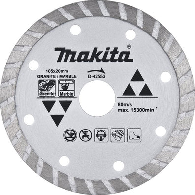 Makita D-42553 105mmx20mm Diamond Wheel Segmented Wave (Dry and Wet Type) - GIGATOOLS.PH