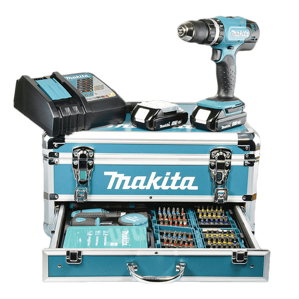 Makita DHP453RFX2 Cordless Hammer Drill 18V LXT Kit Set