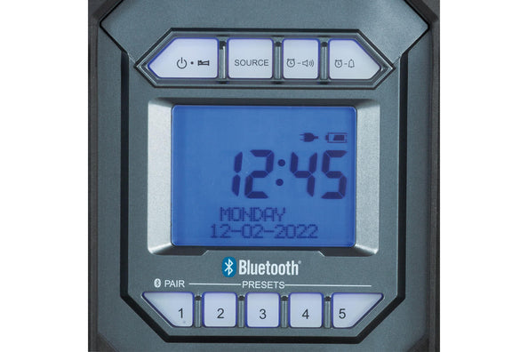 Makita DMR300 Cordless Bluetooth Job Site Charger Radio AM/FM 89mm x2 12Vmax CXT™/18V LXT® Li-Ion/AC (Bare Tool)