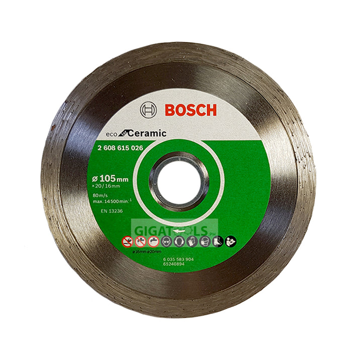 Bosch 4" Diamond Cutting Disc for Ceramic / Tiles ( 2608615026 ) - GIGATOOLS.PH