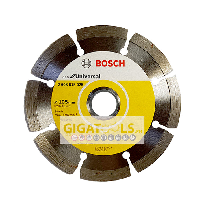 Bosch 4" Diamond Cutting Disc Universal for Concrete, Stone, and Tiles ( 2608615025 ) - GIGATOOLS.PH