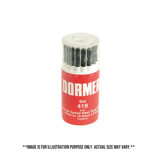 Dormer 19pcs. ( 1mm – 10mm ) Drill Bit Set ( A-191 )