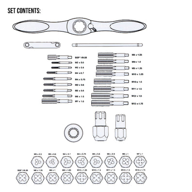 Makita B-65838 – 40pcs. Ratcheting Tap & Die Set