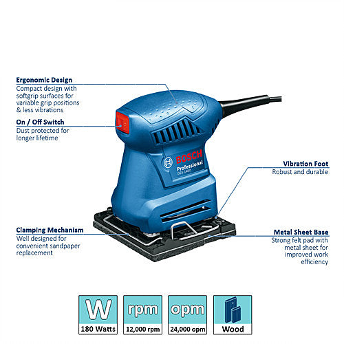 Bosch GSS 1400 Professional Orbital Sander (180W) - GIGATOOLS.PH