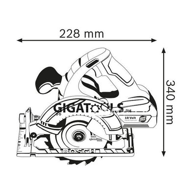 Bosch GKS 18V-LI Professional Cordless Circular Saw (Heavy Duty) ( Bare Tool ) - GIGATOOLS.PH