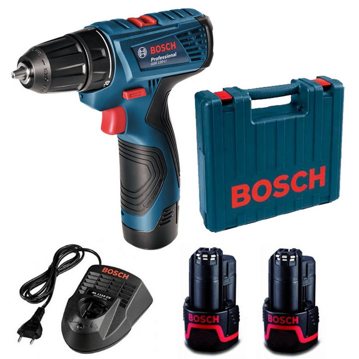 Bosch GSR 120-Li Cordless Drill/Driver Professional 12V 1.5 Ah Li-ion Battery Kit Set - GIGATOOLS.PH