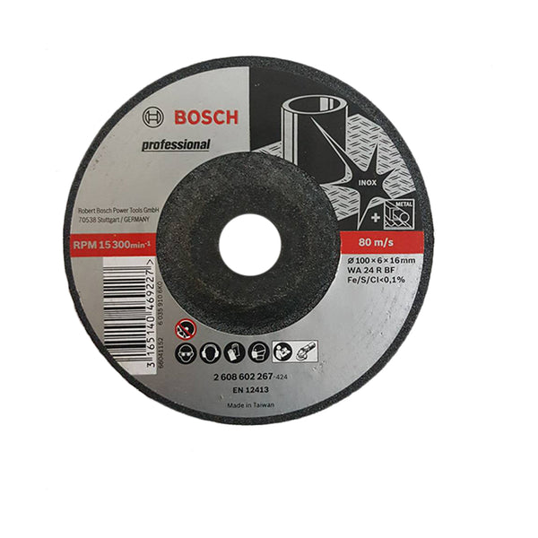 Bosch 4" Grinding Disc for Stainless, Inox ( 2608602267 ) - GIGATOOLS.PH