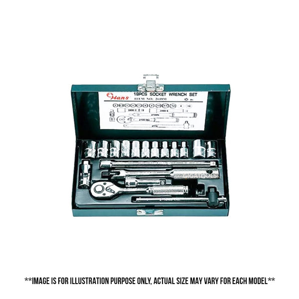 Hans Tools 18pcs. 1/4" DR. Socket Wrench Set