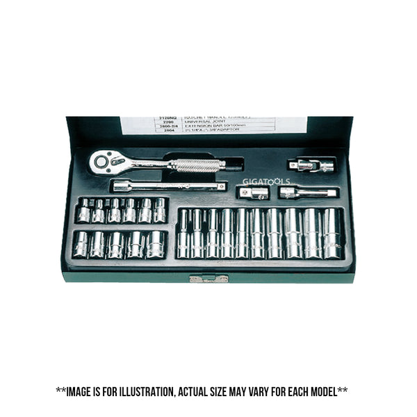 Hans Tools 26pcs. 1/4" DR. Deep Socket & Socket Wrench Set ( Metric & SAE )