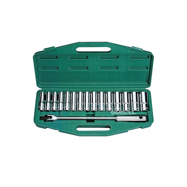 Hans Tools 16pcs. 1/2" Dr. Deep Socket Set (12pt.) ( 4615-2M )