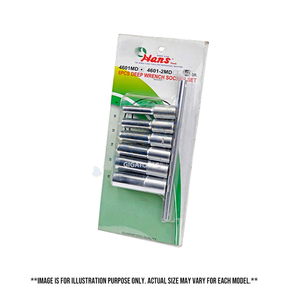 Hans Tools 6pcs. 1/2" Dr. Deep Socket Wrench Set