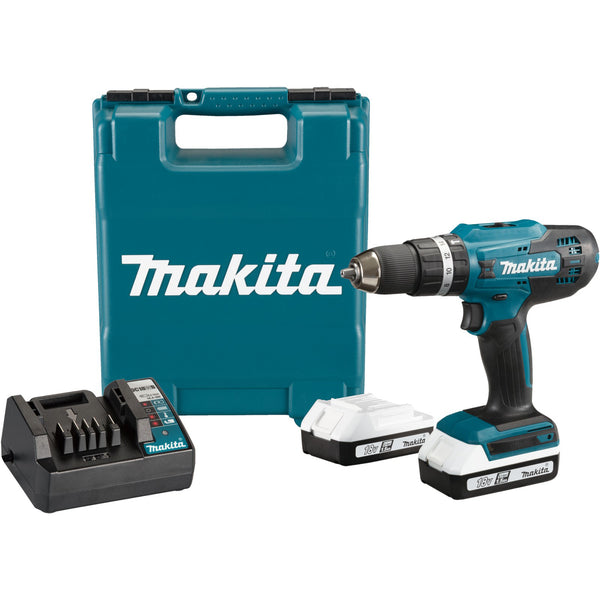 Makita HP488D002 Cordless Hammer Driver Drill 18V G-Series 13mm (1/2") Kit Set
