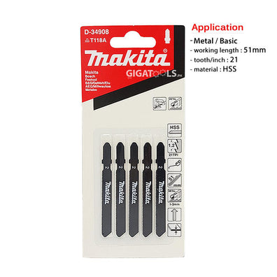 Makita D-34908 Jigsaw Blade for Metal/Basic (T118A)