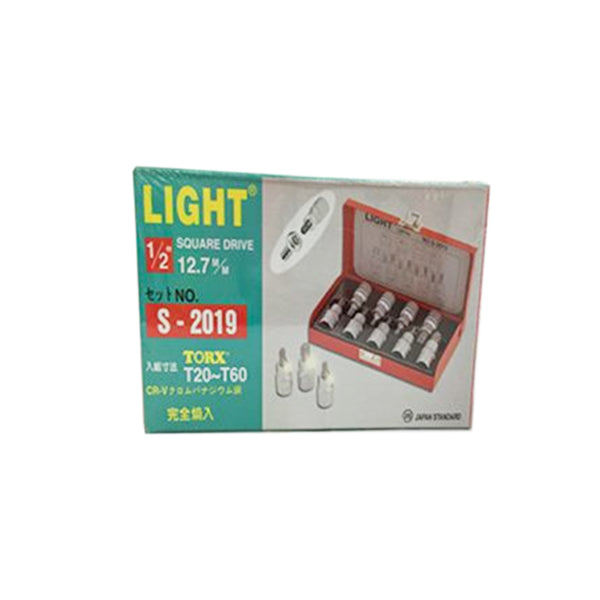Light Japan 9pcs. 1/2" DR. Torx Bit Set ( S-2019 )