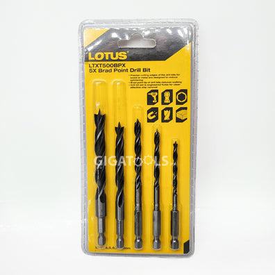 Lotus LTXT500BPX 5pcs. Brad Point Drill Bit Set ( 4,5,6,8,10mm )