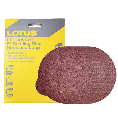Lotus 10pcs/1Pack 5-inches Sanding Disc (125mm) for Random Orbital Sanders