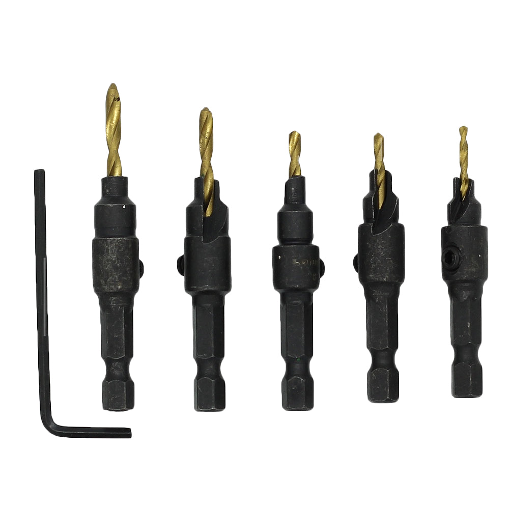 Lotus LTXT500CSD/H 5pcs. Countersink Hex Drill Bit Set – GIGATOOLS ...