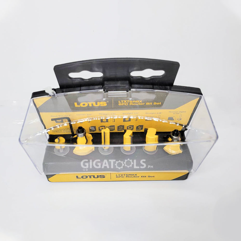 Lotus LTXT6RBX 6pcs. Router Bit Set – GIGATOOLS Industrial Center