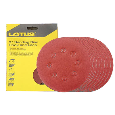Lotus 10pcs/1Pack 5-inches Sanding Disc (125mm) for Random Orbital Sanders