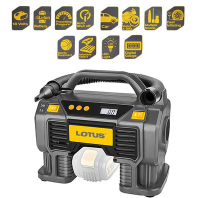 Lotus LTCC18VLI X-LINE Cordless Air Compressor Station 18V ( Battery and Charger are Sold Separately )
