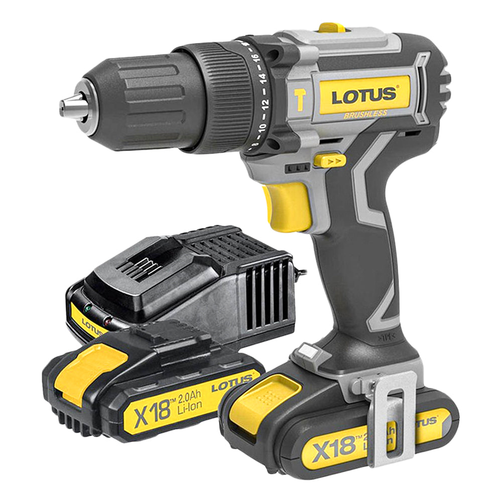 Lotus LTHD18VLI-2BLX Brushless Cordless 13mm Hammer Drill / Driver Set 18V (discontinued)