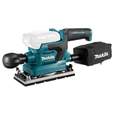 Makita DBO381Z Cordless Brushless Finishing Sander with AWS, Built-In Dust Extraction System 18V LXT® 1/3 Sheet (Bare Tool)