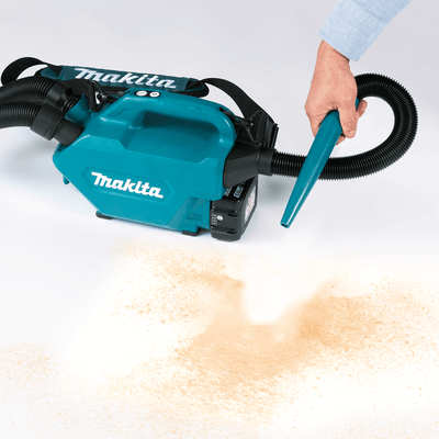Makita DCL184Z Cordless Vacuum Cleaner with Cloth/Paper Dust Bag: 500 / 330 mL 18V LXT Li-Ion (Bare Tool Only)