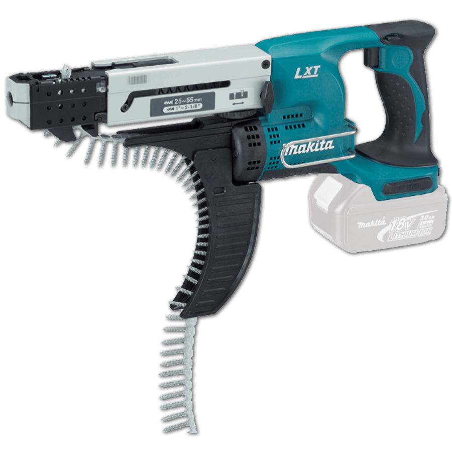 Makita DFR550Z Cordless Auto Feed Screwdriver w/ Silent Clutch 55mm (2-3/16″) 18V LXT® Li-Ion (Bare Tool Only)