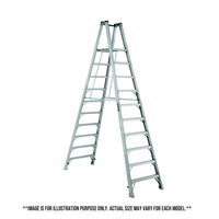Louisville Aluminum Twin Front Platform Step Ladder (Made in USA)