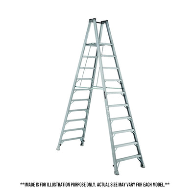 Louisville Aluminum Twin Front Platform Step Ladder (Made in USA)