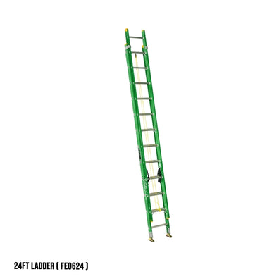 Louisville Fiberglass Extension Ladder (Green) (Made in USA)