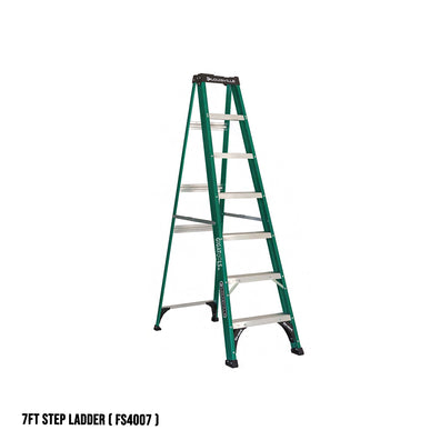 Louisville Fiberglass Step Ladder (Green) (Made in USA)