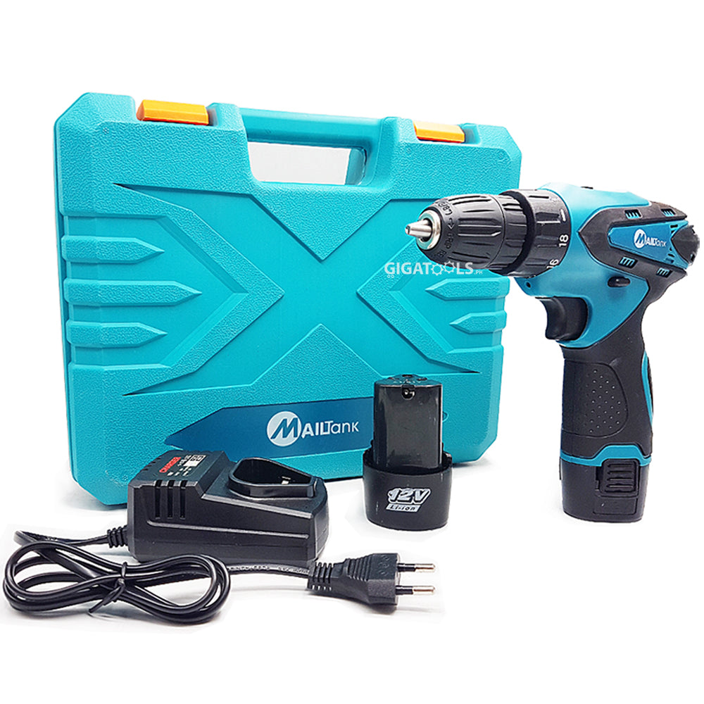 MailTank Cordless Drill / Driver Lithium Ion 12V with 24pcs Accessory Kit