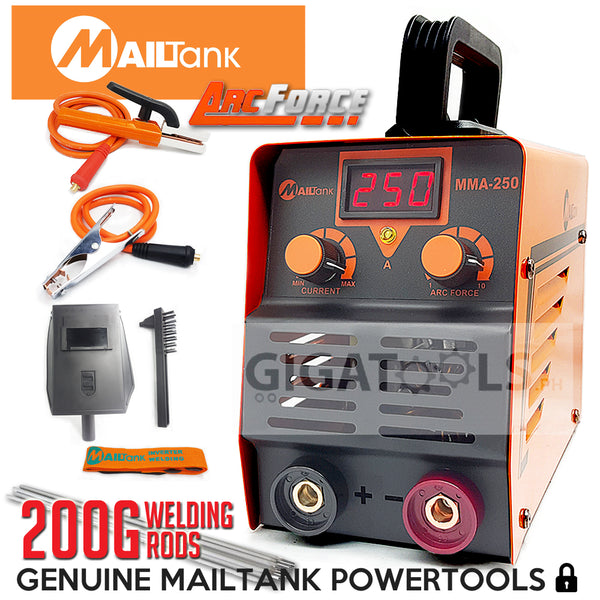 New MailTank MMA 250A IGBT Inverter Portable Welding Machine with FREE 200grams Welding Rods - GIGATOOLS.PH