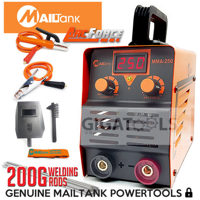 New MailTank MMA 250A IGBT Inverter Portable Welding Machine with FREE 200grams Welding Rods - GIGATOOLS.PH