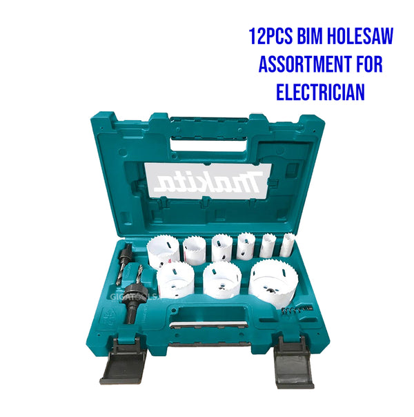 Makita 12pcs BiM Holesaw Assortment for Electrician ( D-63987 )