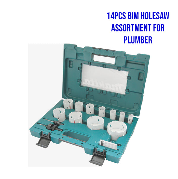 Makita 14pcs BiM Holesaw Assortment for Plumber ( D-63971 )