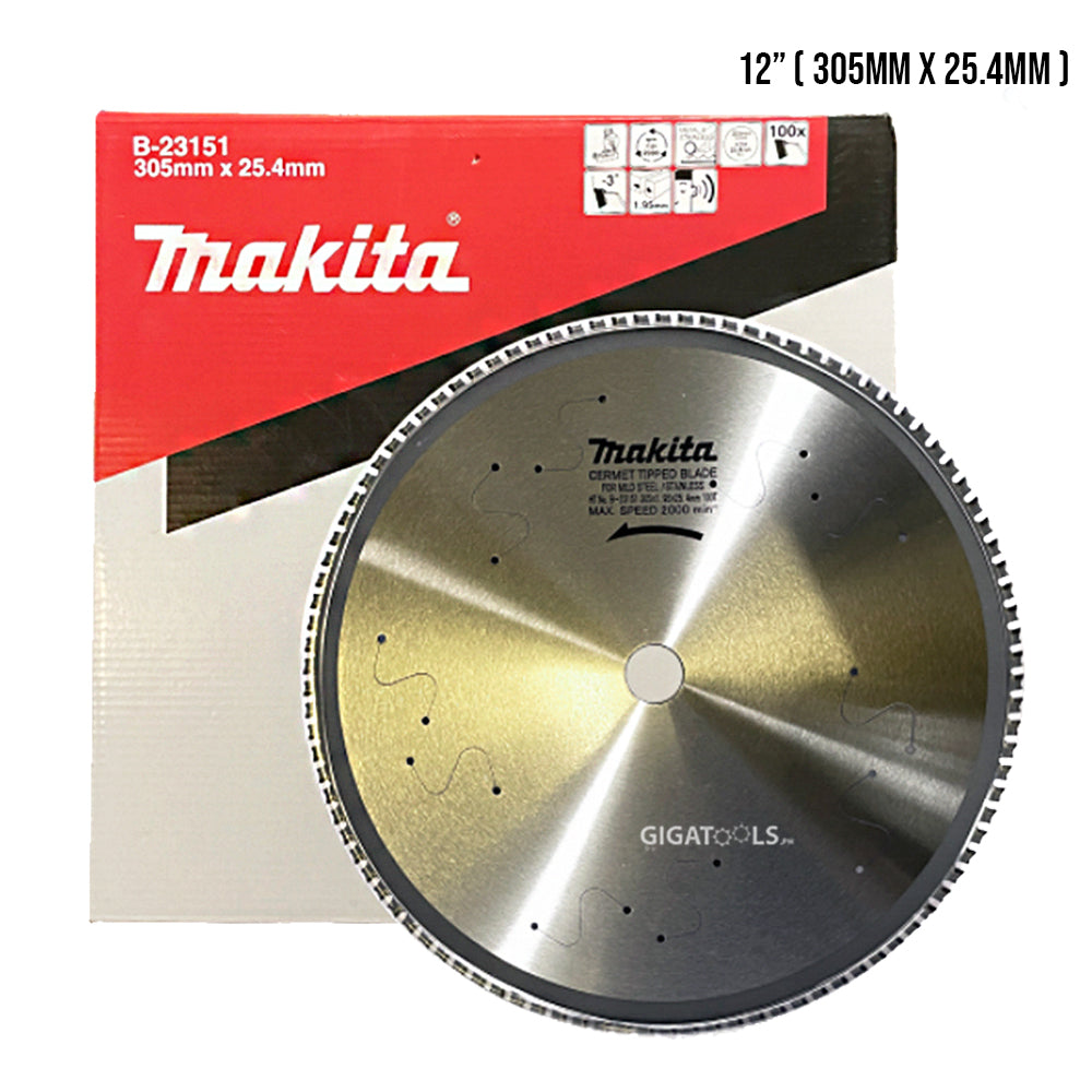 Makita B23151 ( 305mm x 25.4mm ) 12" x 100T Circular Saw Blade for St