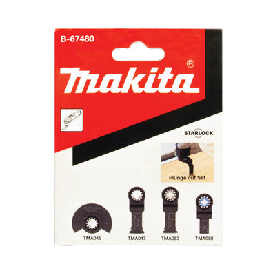 Makita B-67480 Multitool Starlock Plunge Cut Blade Sets ( 4pcs )