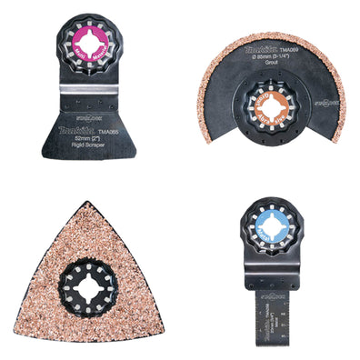 Makita B-67496 Multitool Starlock Tile Blade Sets ( 4pcs )