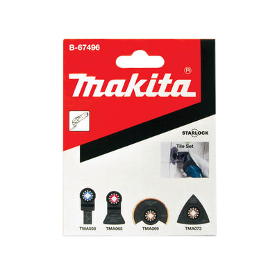Makita B-67496 Multitool Starlock Tile Blade Sets ( 4pcs )