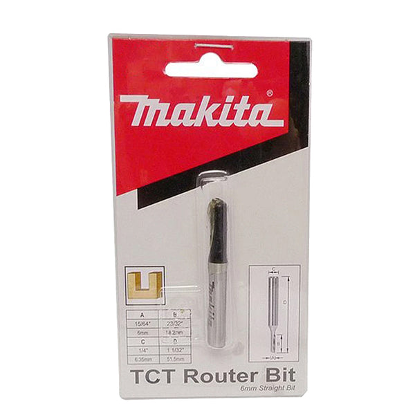 Makita TCT Router Bit Straight Bit