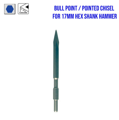 Makita Chisel Accessories for 17mm Hex Shank Hammers