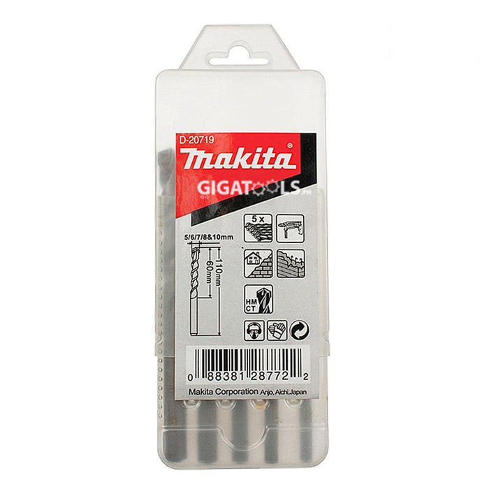 Makita D-20719 Tungsten Carbide-Tipped (TCT) Masonry Drill Bit Set 5pcs - GIGATOOLS.PH