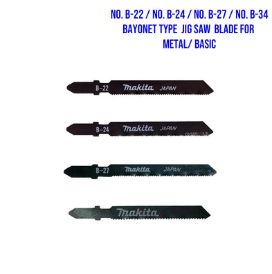 Makita 5pcs. Bayonet Type Jig Saw Blades
