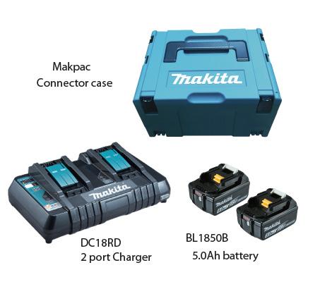 MKP3PT182 MAKPAC Power Source Kit 18V LXT with 2pcs 5.0Ah Battery and DC18RD Dual Port Charger - GIGATOOLS.PH